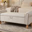 Banc de rangement avec repose-pieds, repose-pieds rembourré