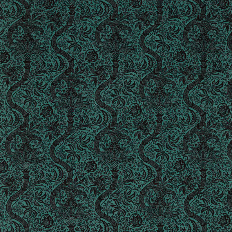 Indian Flock Velvet Fabric, Red
