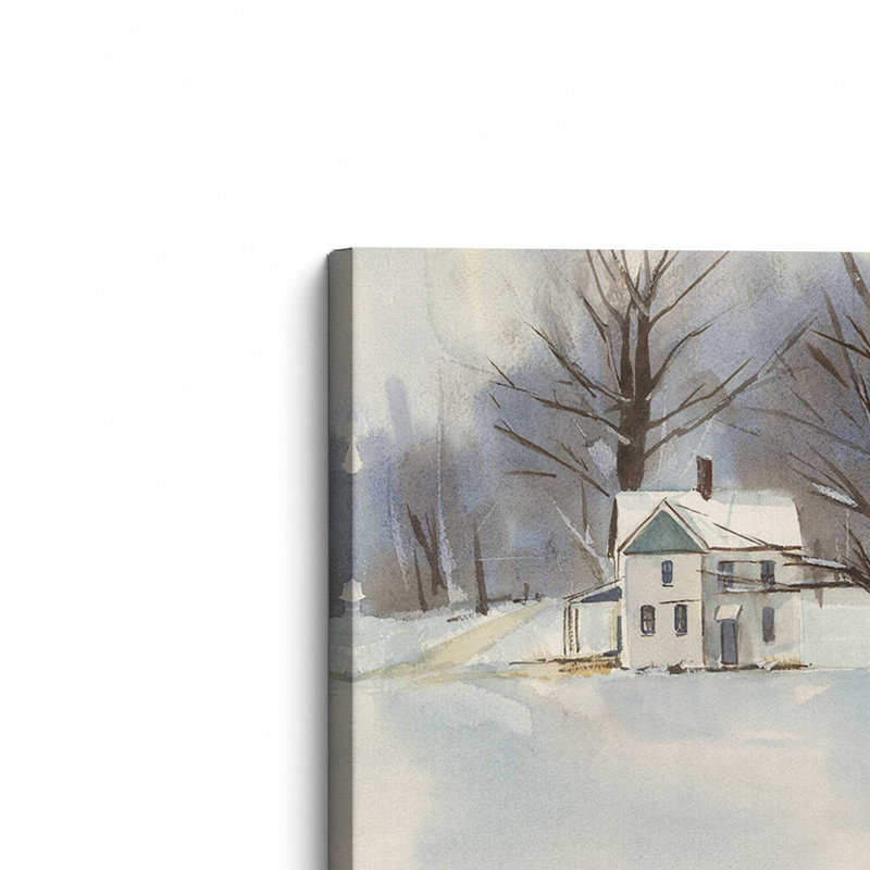 «Blue Winter View» par Stephen Calcasola, reproduction d'art sur toile, 36" H x 48" W