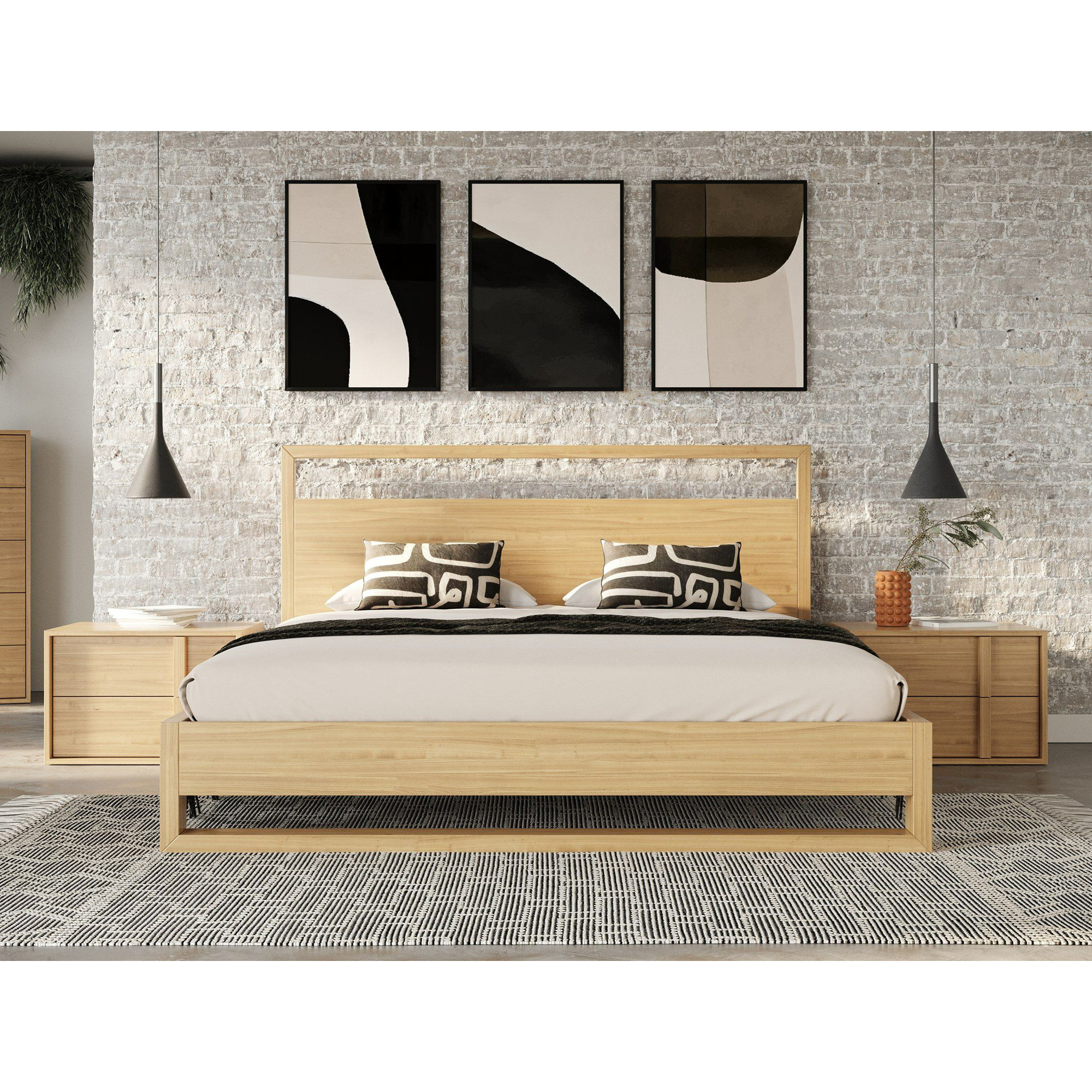 Alvarez Bed, Oak, King