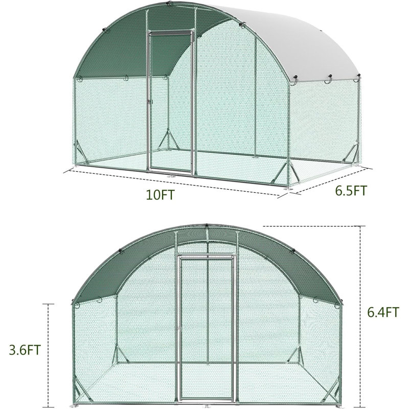 Erisa Chicken Run, 76.80" H x 78" W x 120" D