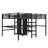 Metal Loft Bed With Integrated Desk And Power Outlets-125179124