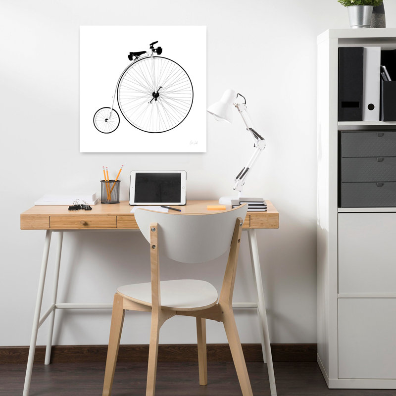 Penny Farthing Retro Vintage Art, 18" H x 18" W