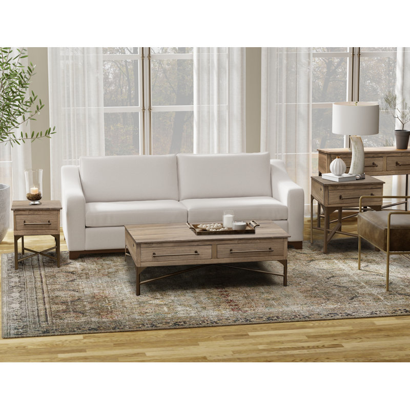 Lareb 55'' Solid Wood Top Console Table
