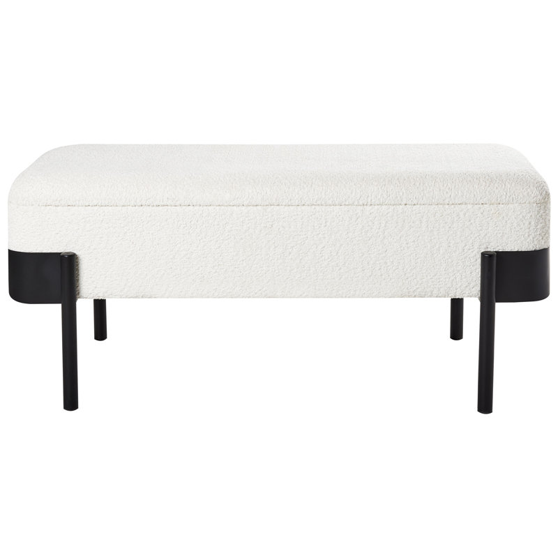 Storage Bench WARREN Chenille, White