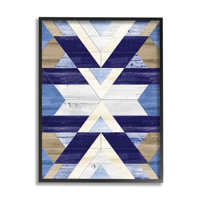 Motif giclée aztèque bleu rustique bleu par Erica Billups