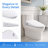 Smart Bidet Seat with Radar Auto Open/Close, Instant Heating, Warm Wash & Dry, LED Display, Side Knob Control