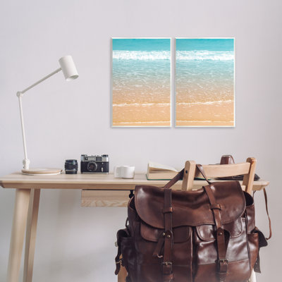 "Vivid Calming Beach Views", ensemble de 2 plaques murales par Nataly White