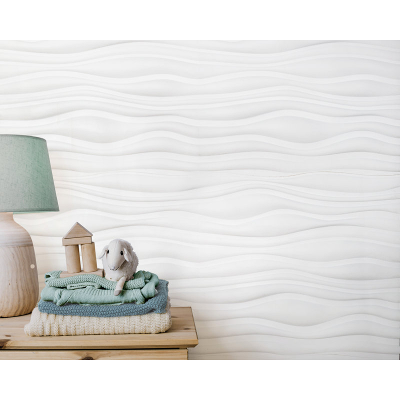 Dunes 24" x 24" 3D Wall Panel in White (30-pack)