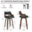 Tabouret de bar pivotant rembourré, tabouret de comptoir avec structure en bois-848978398