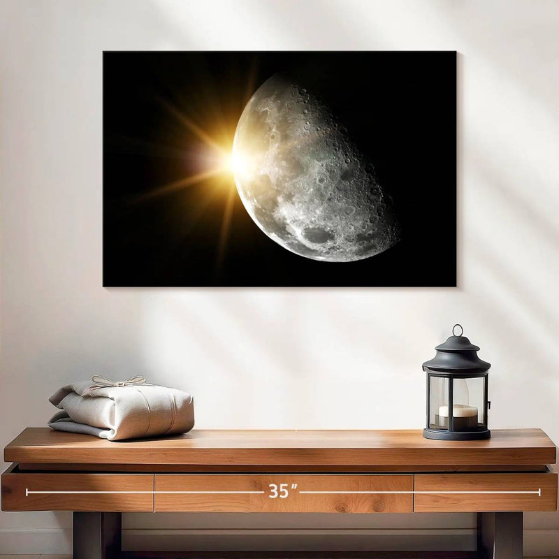 Oberle Sun Behind Moon, 16" H x 24" W