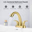 Robinet de lavabo de salle de bain à double poignée, entraxe de 10 cm, bec extractible et deux modes de fonctionnement, avec bonde escamotable.-134064859