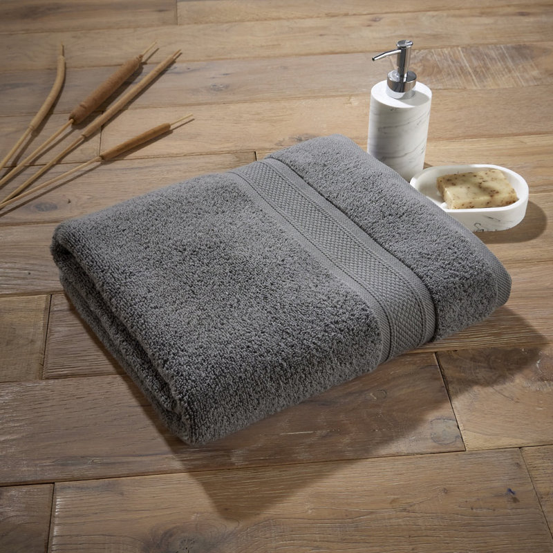 Luxury Zero Twist 100% Cotton Bath Towel, Charcoal