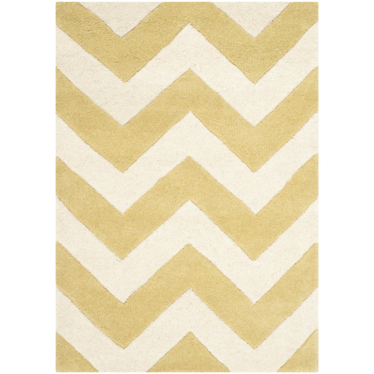 Saunderstown Chevron Wool Hand Woven Area Rug