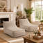 Fauteuil à billes d'extérieur, beige, ensemble de 2