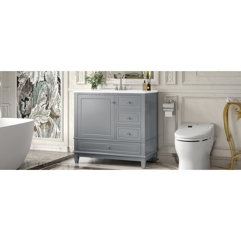 Meuble-lavabo 36 po avec lavabo en céramique