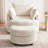 Corduroy Upholstered Swivel Barrel Accent Chair with Hidden Storage Ottoman, Round Lounge Chair for Living Room-962505704