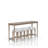 Frosted Glass Console Table With 3 Stools