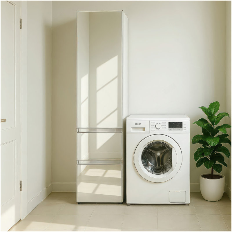 Armoire modulaire en bois avec miroir Elise