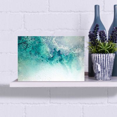 Turquoise Whispering by Petra Meikle De - Wrapped Canvas Print