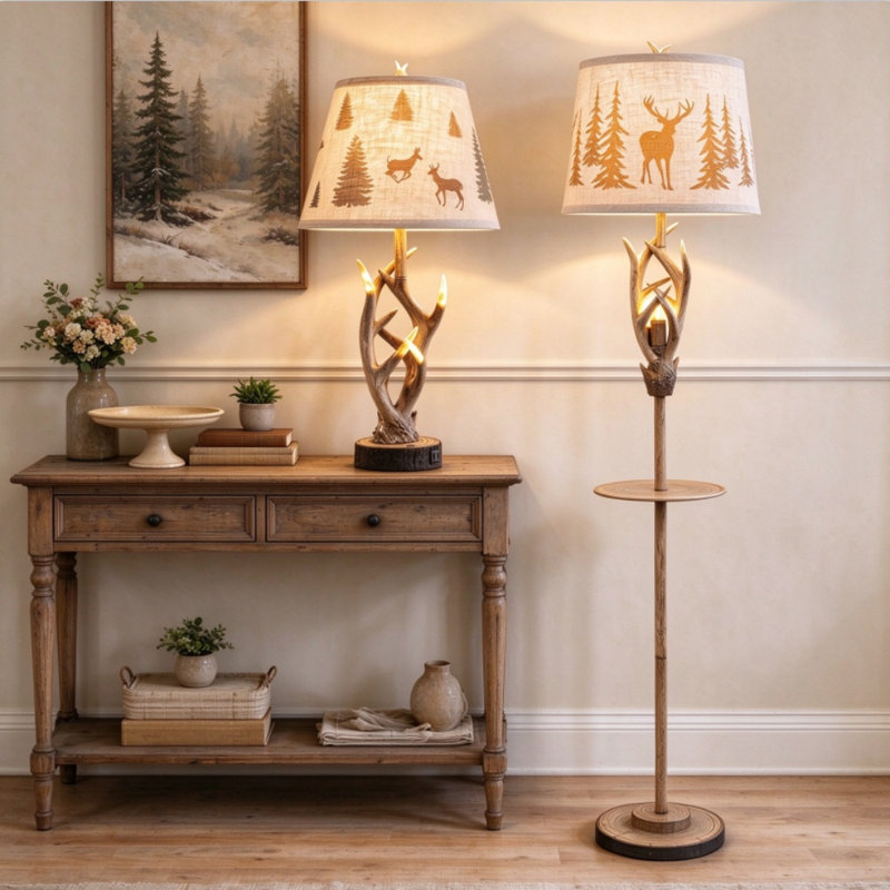 Resin Bedside Table Lamp