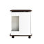 Table de bout multifonctionnelle avec plateau pivotant à 360 degrés, table d'appoint élégante avec rangement, lisse, matériau pour la maison, roues réglables et pratiques et verrouillables, décor de construction-489805680