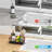 360° Rotating Spout Sink Caddy With Brush Holder - Rustproof Stainless Steel Sink Organizer