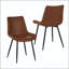 Chaise de salle à manger en similicuir avec structure en métal robuste - ensemble de 4