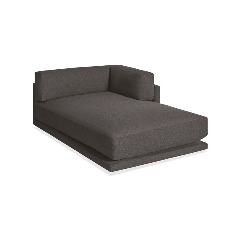 Sunday Chaise Lounge, Right Hand Facing, Kelso Charcoal 100% Polyester