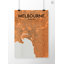 Melbourne City Map 1 Piece Wall Art-166252789