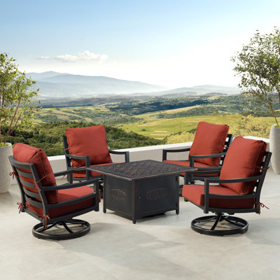 Desaray 4 - Person Patio Conversation Set with Cushions