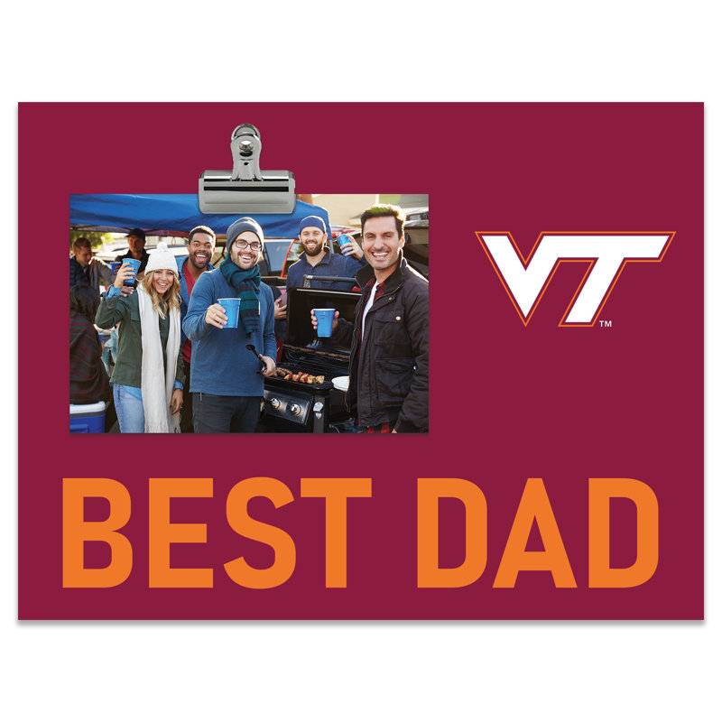 Virginia Tech University Bright Line - Best Dad Clip Frame