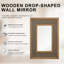 Miroir mural rustique en bois massif-19947434
