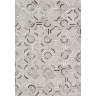 Winnett Cowhide Geometric Indoor Rug