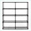 Ensemble de 5 tablettes de rangement robustes, paquet de 2 | Acier | Noir