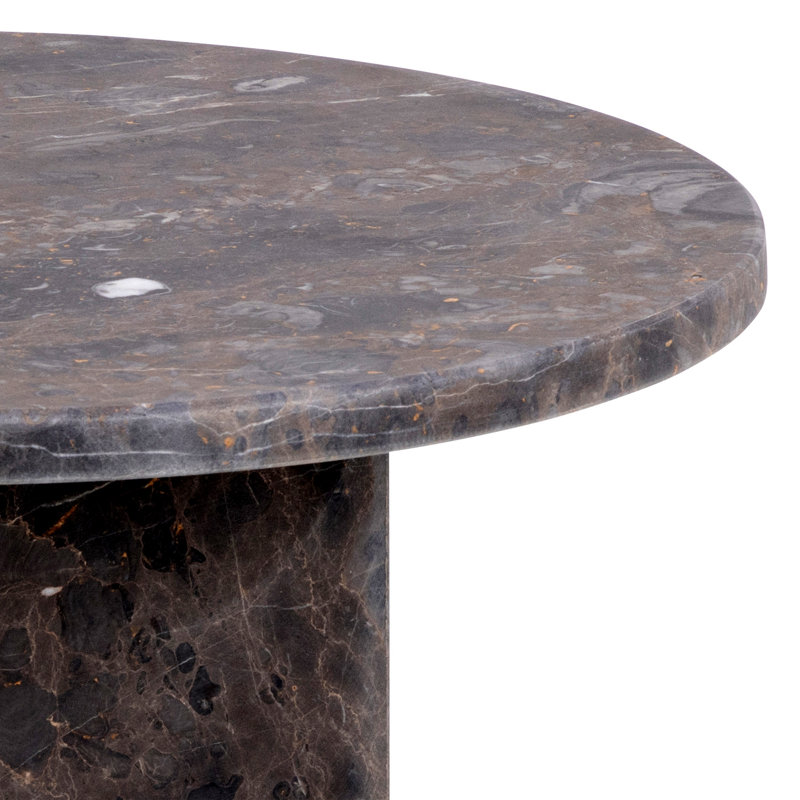 Darmesha Glass Top End Table, Marron