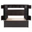 Wooden Bed With All-in-One Cabinet, Shelf and Sockets, Trundle-1979747355-1979747354