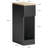 Modern End Table With Drawer, Nightstand Storage Side Table For Small Spaces, Black