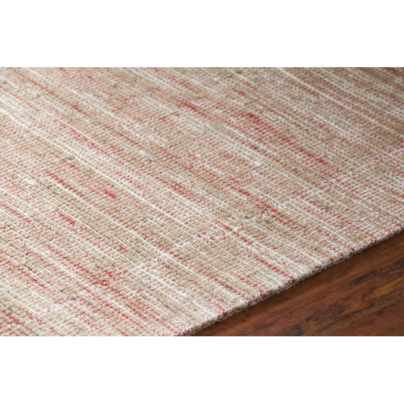 Tapis rose / naturel Kraft, 5 pi x 7 pi 6 po