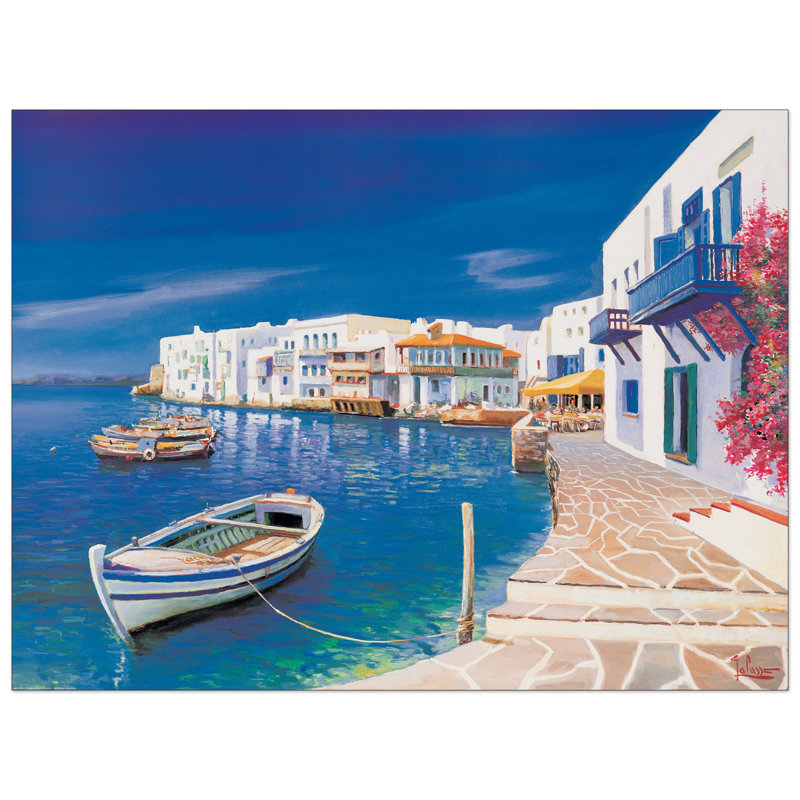 Porticciolo Greco by Galasso - Single Picture Frame Painting on MDF