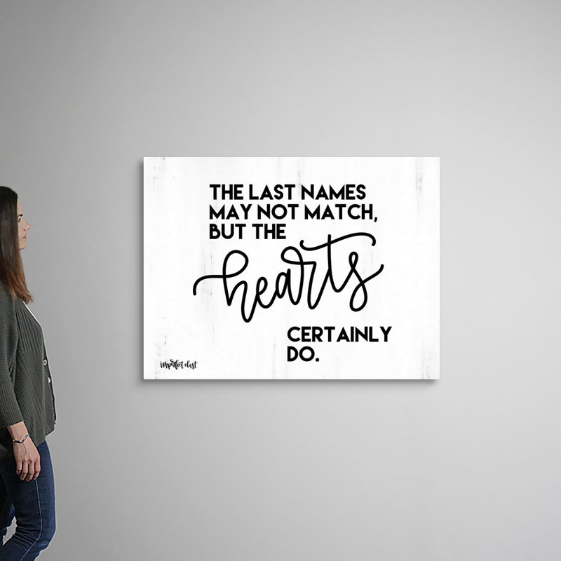Noms de famille-impression d’art textuel sur toile, Toile tendue, H 36 po x l 48 po x P 1,25 po