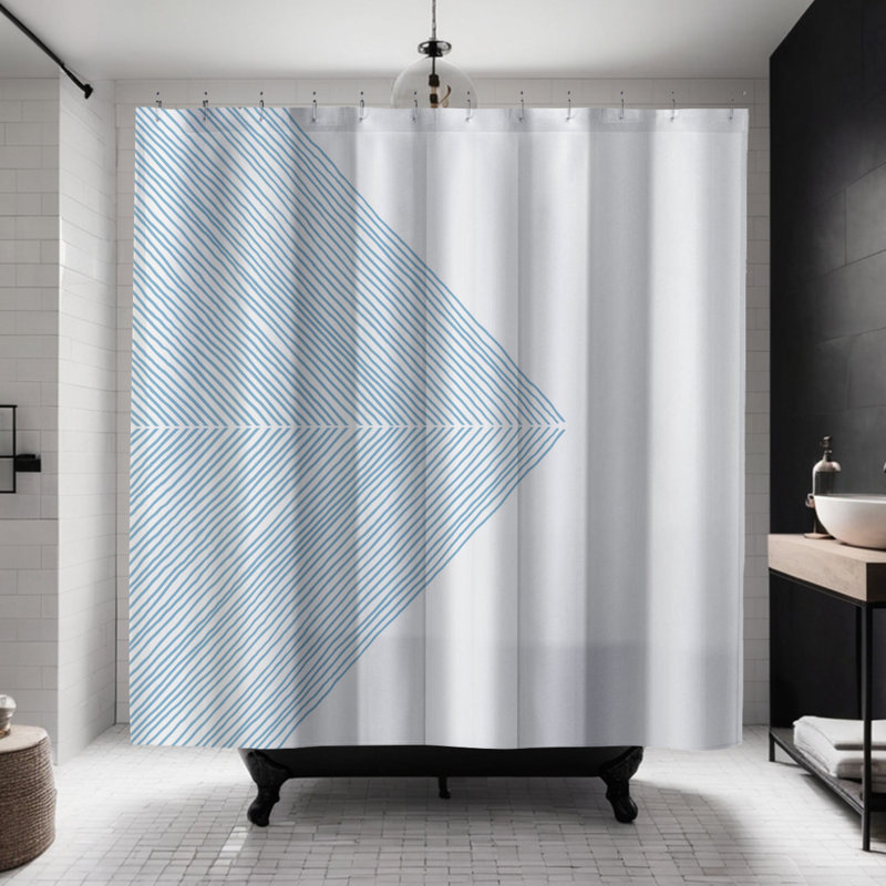 Rideau de douche Coco, Bleu