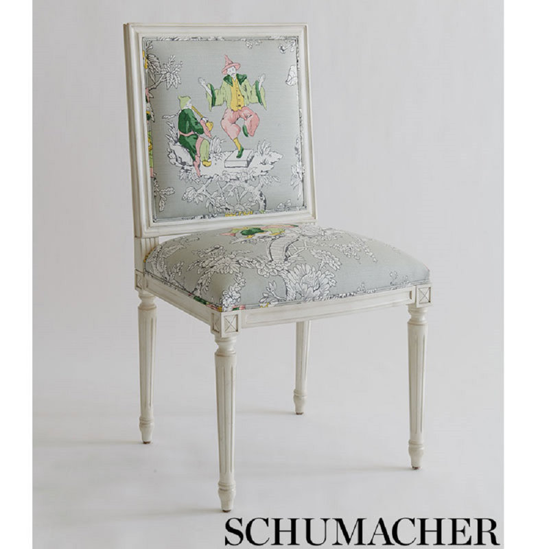 Chinoiserie Moderne Fabric, Soft Gray
