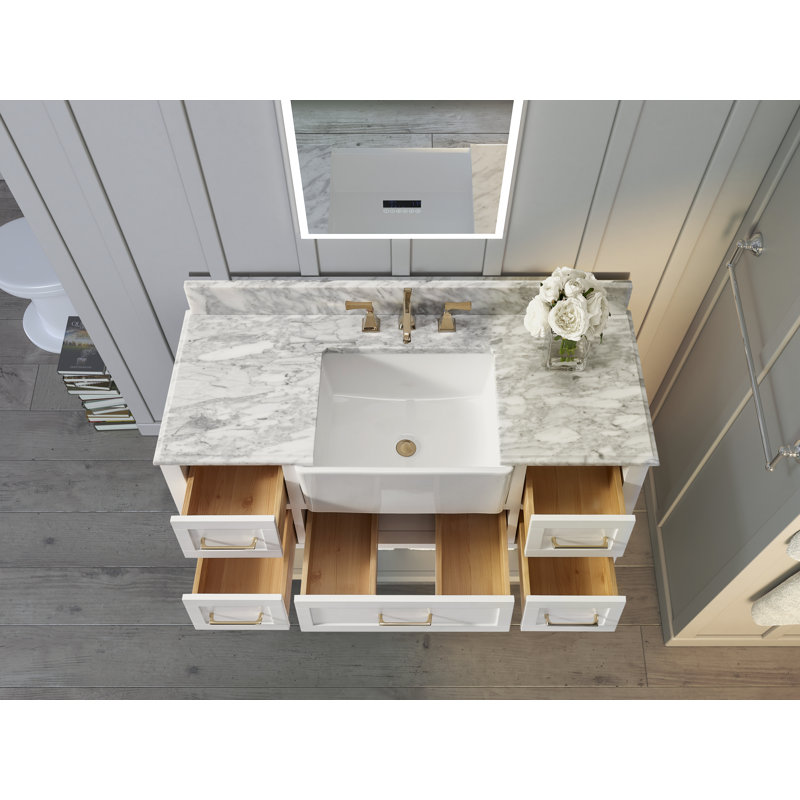 48'' W Single Vanity, White