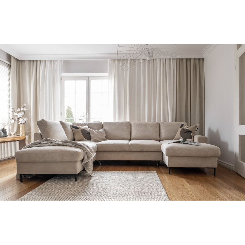 Lofty Lilly 8 seater Corner Sofa Bed, Left Hand Facing, Beige