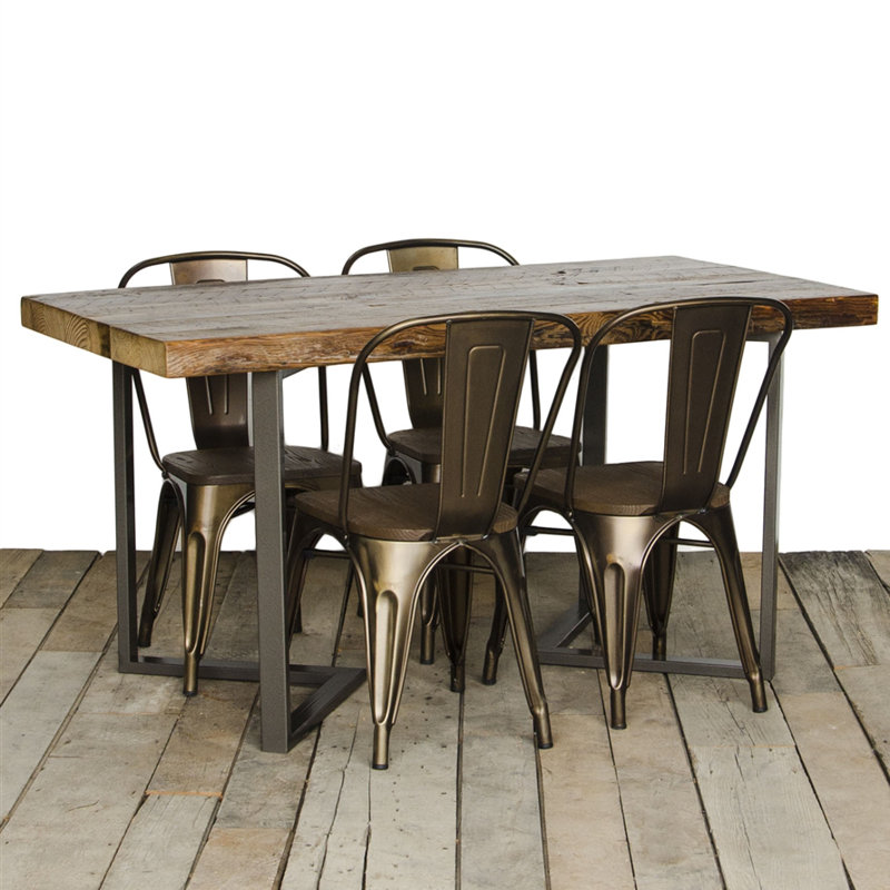 Table de salle à manger extensible en bois massif, Antique, H 30 po x L 72 po x l 36 po