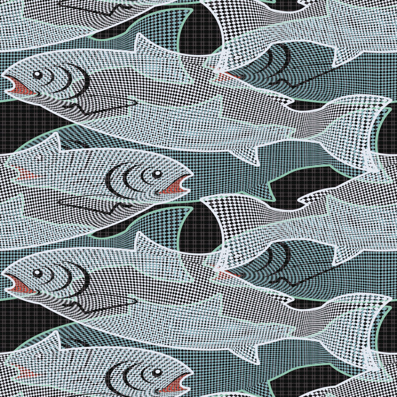 Anngelica Fish by Cepera - Wrapped Canvas Print, 122cm H x 122cm W 3.8cm D