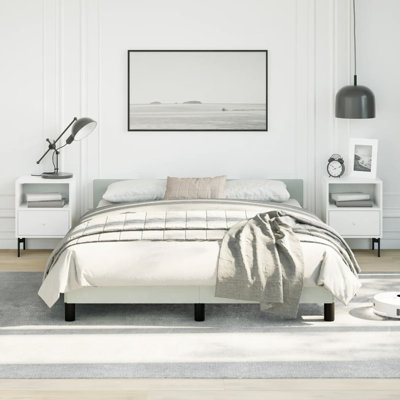 Maecie vidaXL Velvet Platform Bed Frame, No Box Spring Needed/No Mattress 
