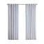 Panneau de rideau imprimé poly avec rayure et doublure touffetées 50 x 84 po