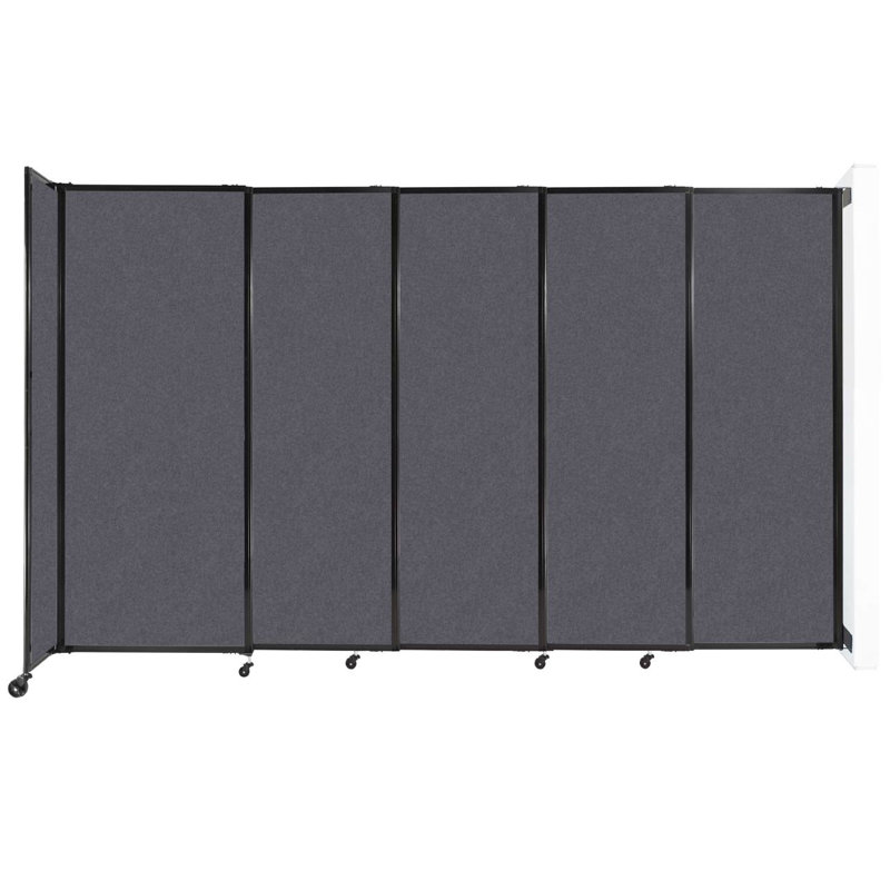 Cloison portative Soundsorb, 82" H x 135" W x 26" D, Gris foncé
